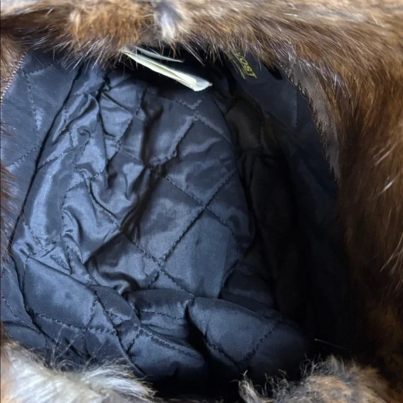 Vintage Made in Canada Prévost Muskrat Fur Trapper Hat - Picture 6 of 10